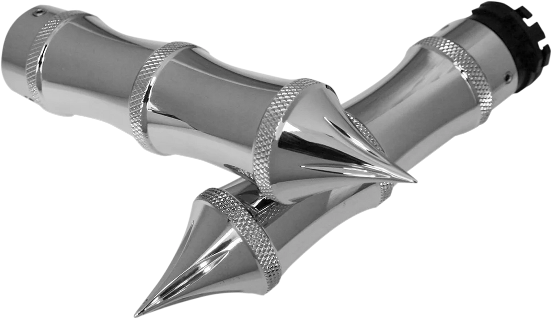 Accutronix Grips - Diamond - TBW - Chrome GR101-IC - Side View