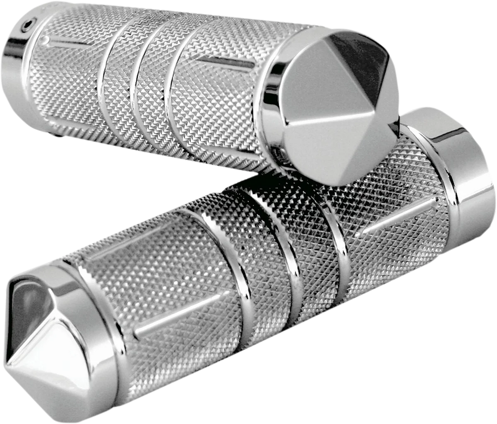 Accutronix Grips - Knurled - Diamond - TBW - Chrome GR101-SKIC - Main Product View