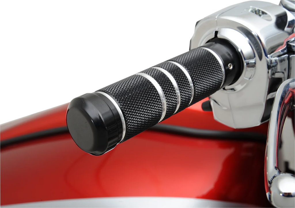 Accutronix Grips - Knurled - Grooved - Black GR100-KGN - Side View