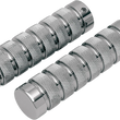 Load image into Gallery viewer, Accutronix Grips - Knurled - Notched - Chrome GR100-KNC - Main Product View