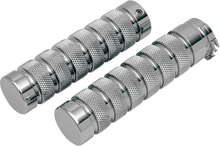 Load image into Gallery viewer, Accutronix Grips - Knurled - Notched - Chrome GR100-KNC - Main Product View
