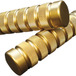 Load image into Gallery viewer, Accutronix Grips - Knurled - Notched - Chrome GR100-KNC - Side View