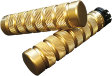 Load image into Gallery viewer, Accutronix Grips - Knurled - Notched - Chrome GR100-KNC - Side View