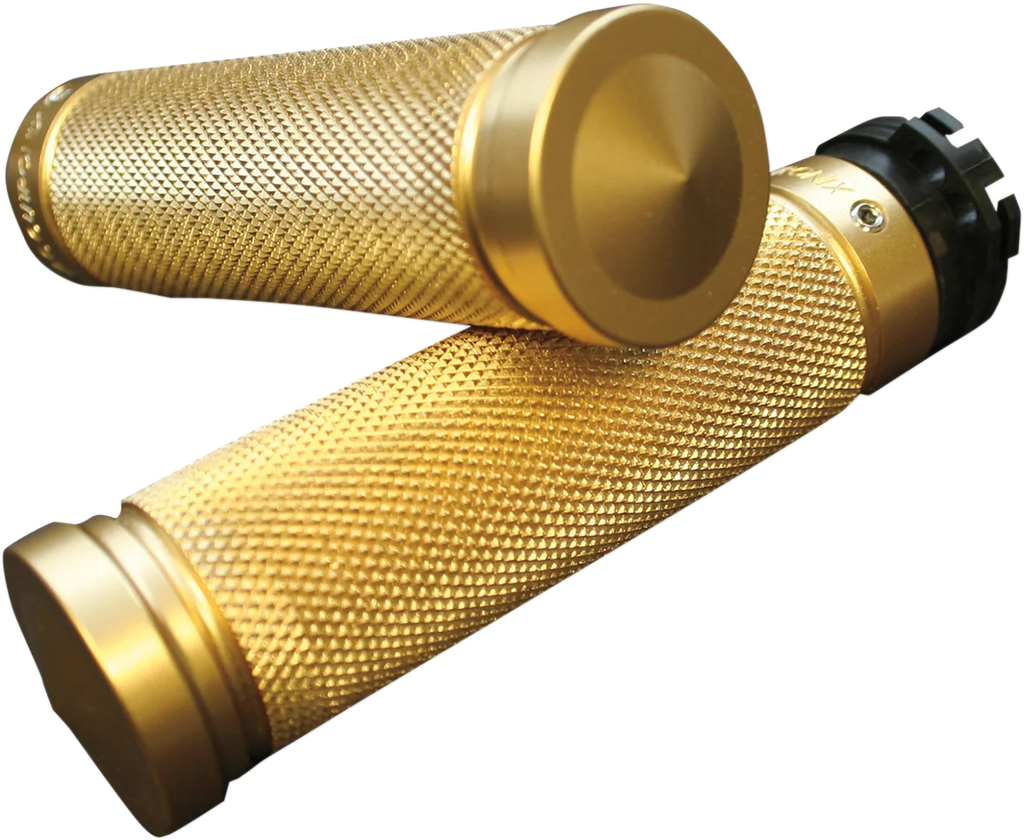 Accutronix Grips - Knurled - TBW - Brass GR101-K5 - Side View