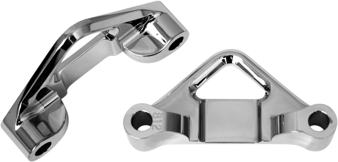 Accutronix Hot Legs/Bagger Legs Fender Spacers - Chrome - 0.4375" Spacer - For 6-3/8" Width Fender TFS49-NF7/16C - Side View
