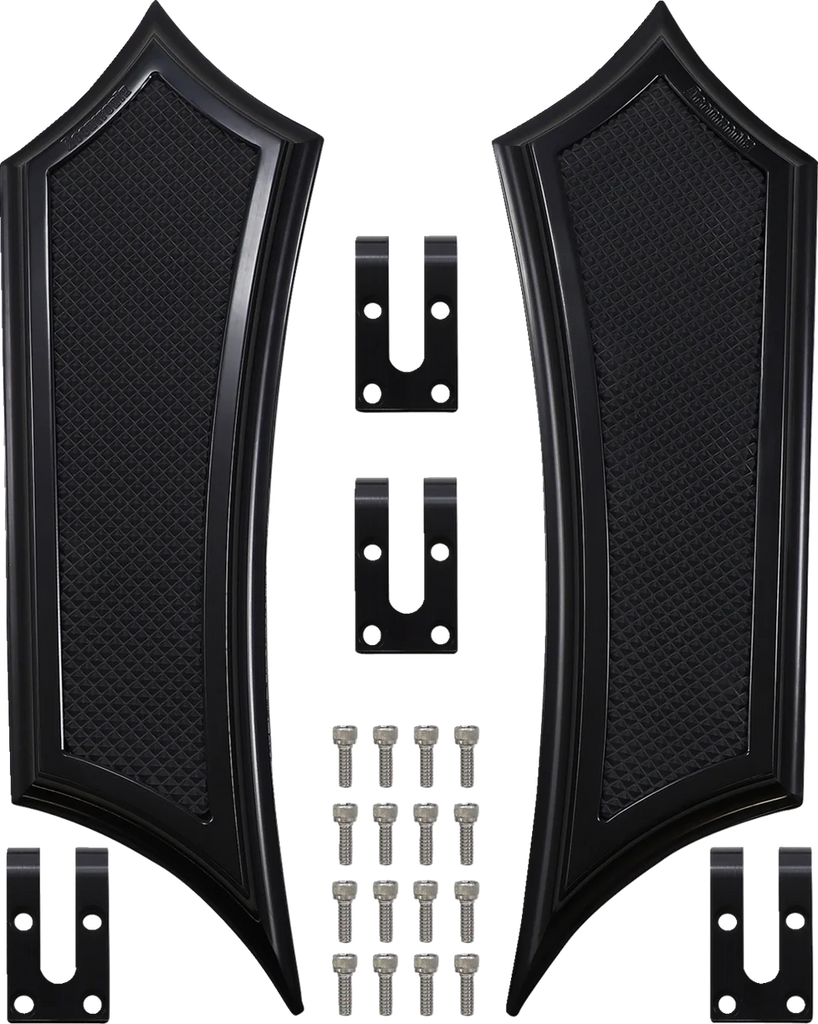 Accutronix Instigator Extended Floorboards - Black FBF01-IB - Main Product View