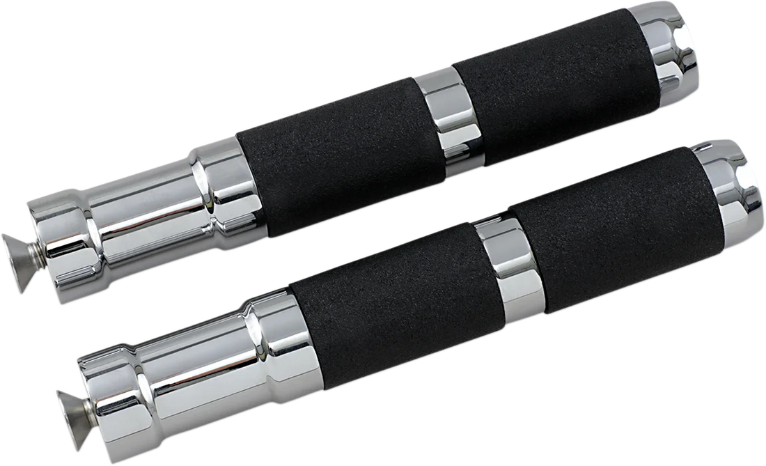 Accutronix Knurled Footpegs - Male Mount RP111-KGC - Back View