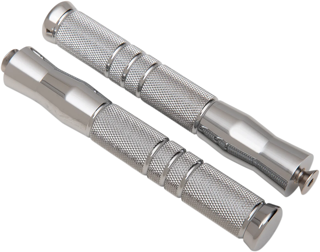 Accutronix Knurled Footpegs - Rigid Mount - Front PF121-KGC - Main Product View