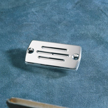 Load image into Gallery viewer, Accutronix Master Cylinder Cover - Milled - Chrome C199-MC - Side View