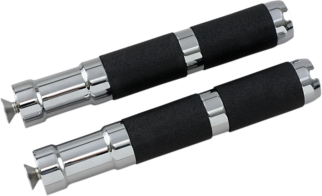 Accutronix Muzzle Break Footpegs - Rigid Mount - Black PF121-AKB - Side View