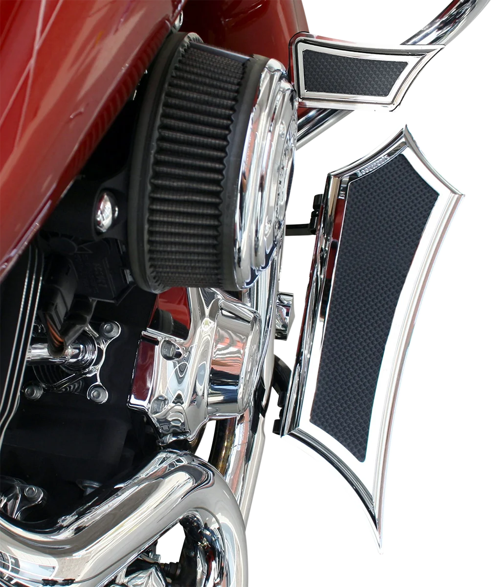 Accutronix Rear Brake Pedal Cover - Chrome FLBP-IC - Side View