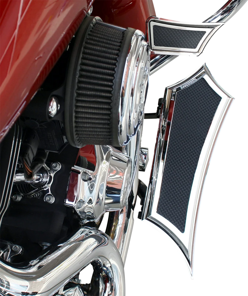 Accutronix Rear Brake Pedal Cover - Chrome FLBP-IC - Side View