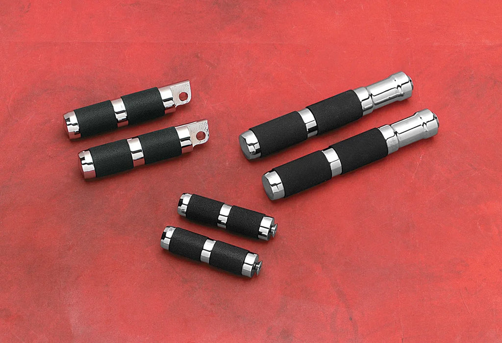 Accutronix Rubber Footpegs - Rigid Mount PF121-SRC - Side View