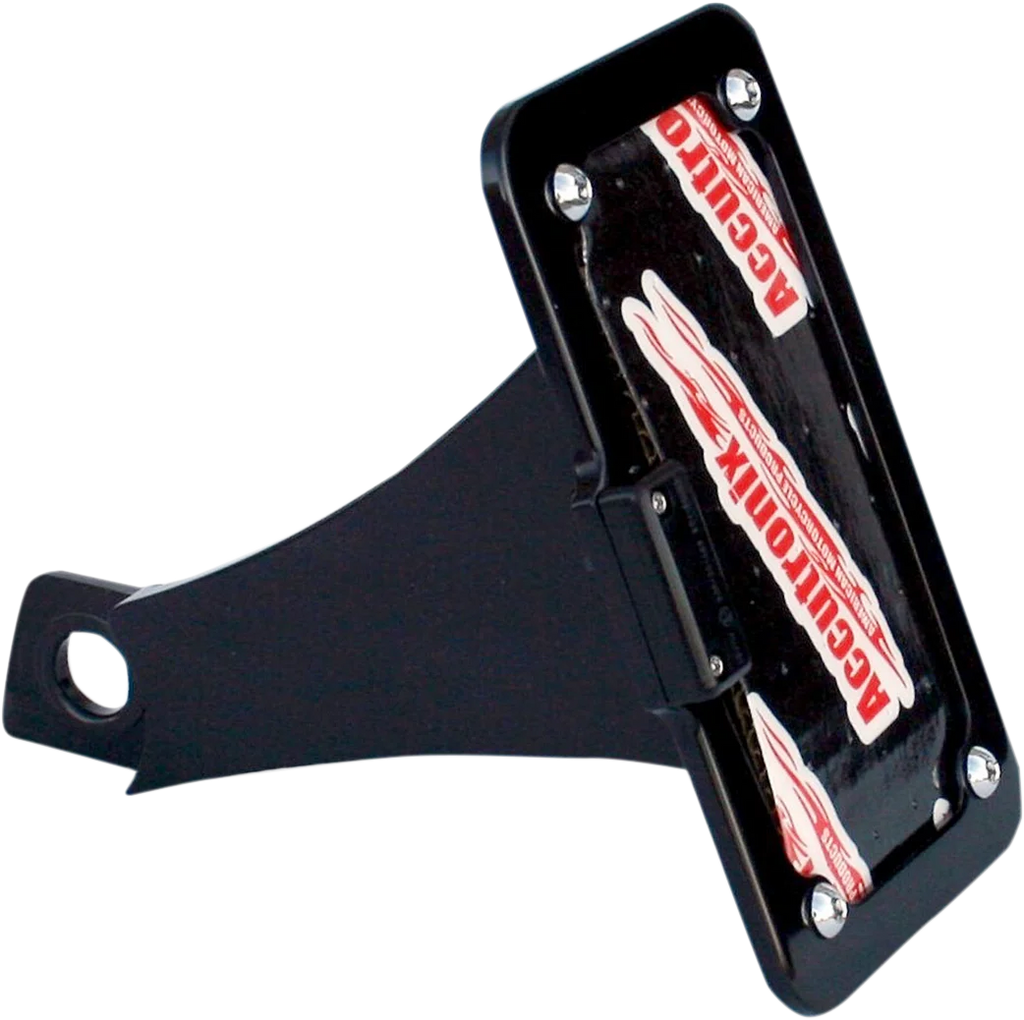 Accutronix Side Mount License Plate Assembly - Black LPF092HV-B - Main Product View