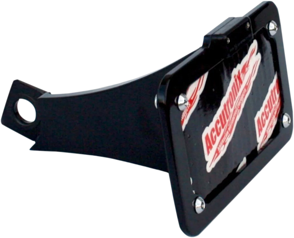 Accutronix Side Mount License Plate Assembly - Black LPF092HV-B - Side View