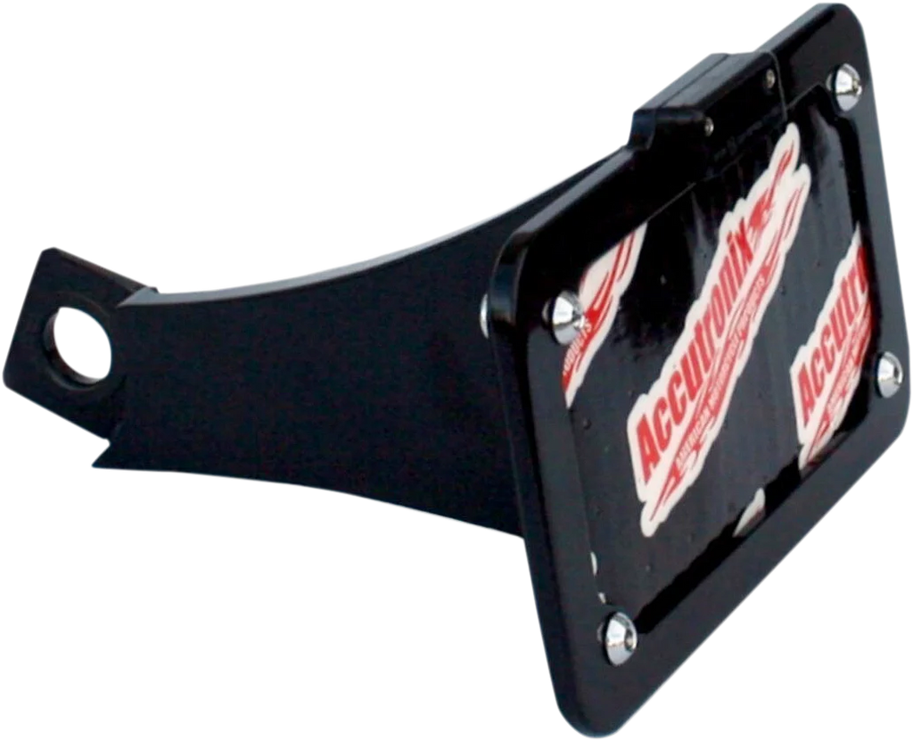 Accutronix Side Mount License Plate Assembly - Black LPF092HV-B - Side View