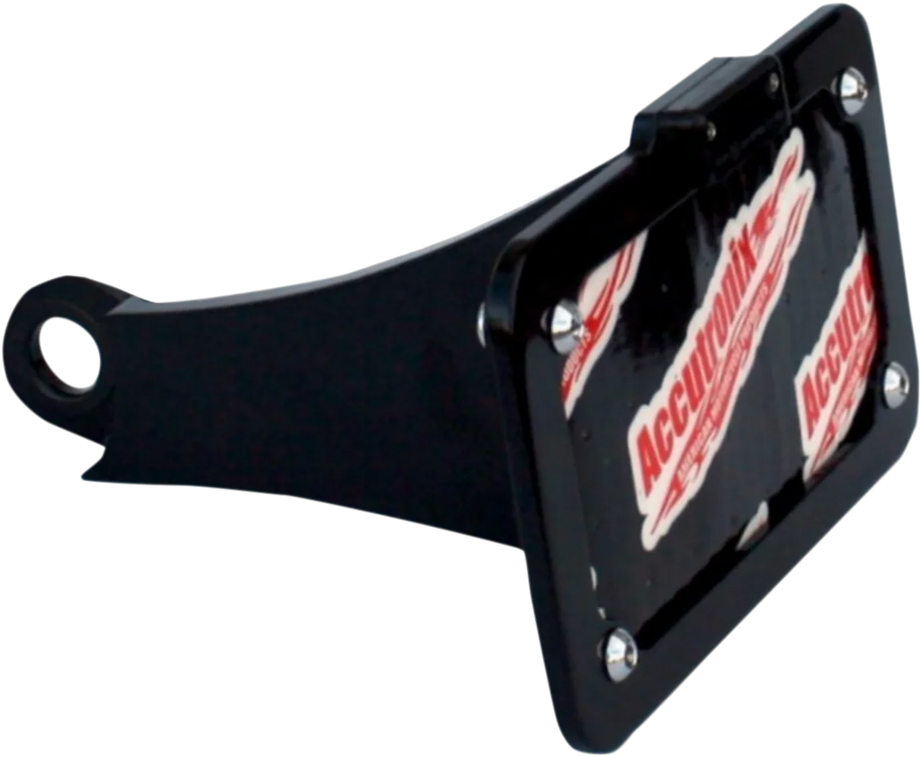 Accutronix Side Mount License Plate Assembly - Black LPF106HV-B - Main Product View