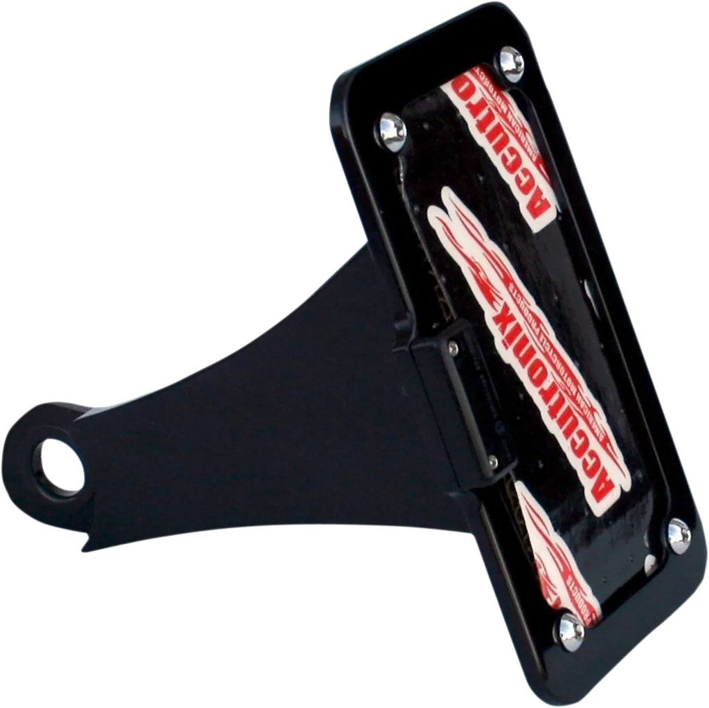 Accutronix Side Mount License Plate Assembly - Black LPF106HV-B - Side View