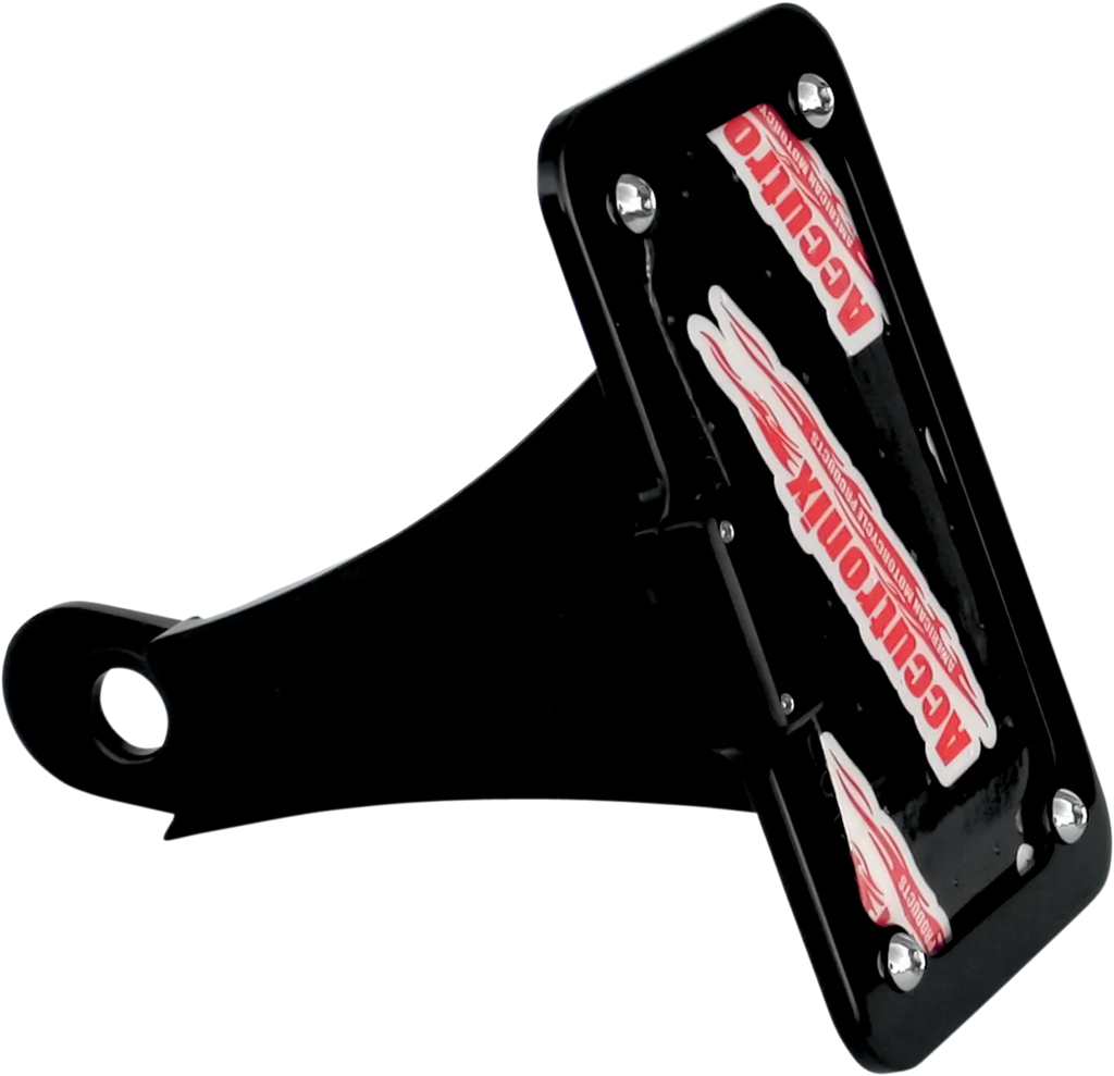 Accutronix Side Mount License Plate Assembly - Black LPF108HV-B - Main Product View