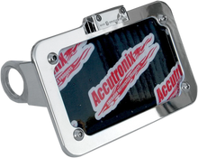 Load image into Gallery viewer, Accutronix Side Mount License Plate Assembly - Chrome LPF106HV-C - Detail View