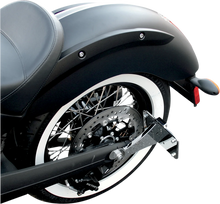 Load image into Gallery viewer, Accutronix Side Mount License Plate Assembly - Chrome LPF108HV-C - Back View