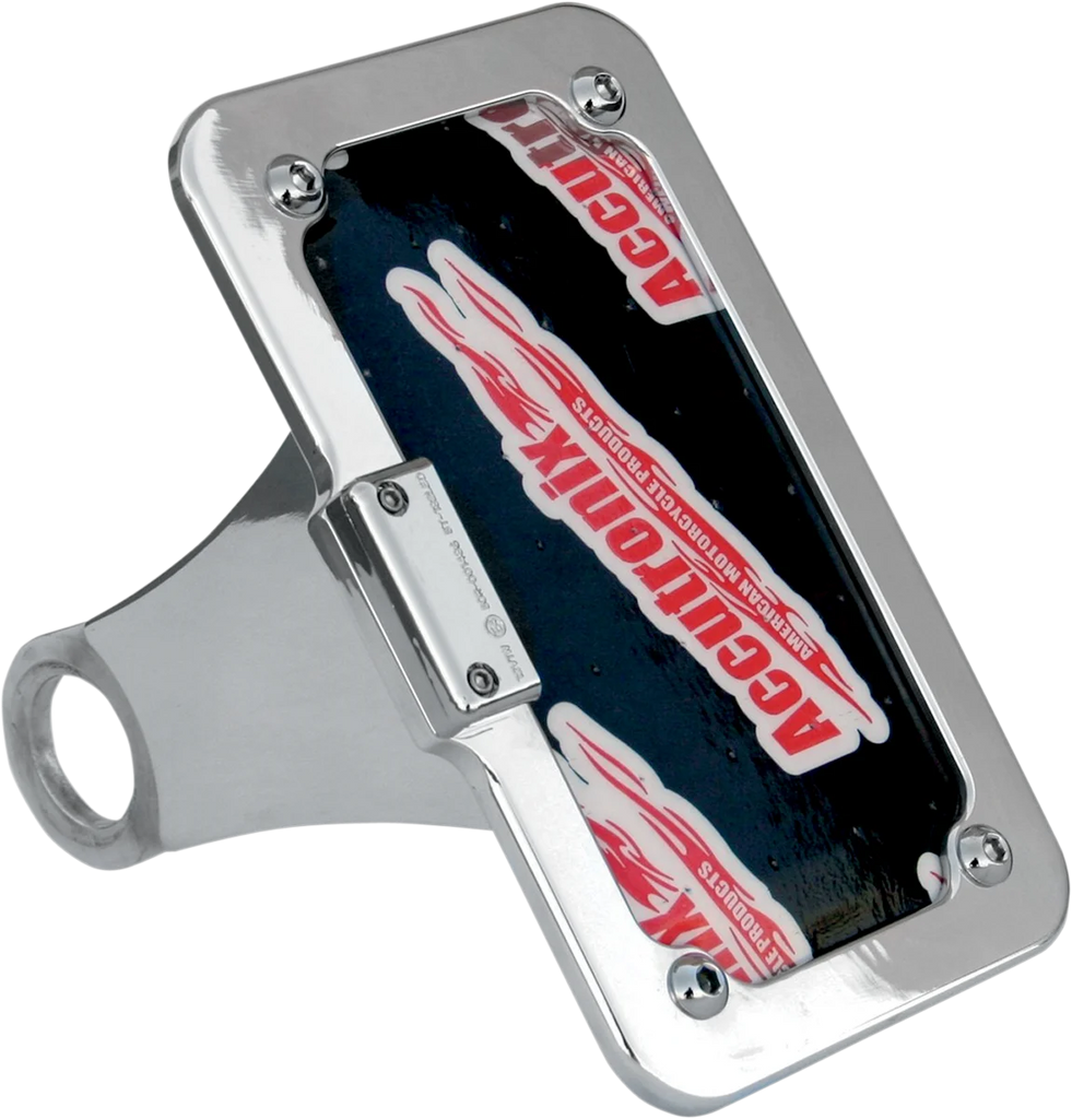 Accutronix Side Mount License Plate Assembly - Chrome LPF114HV-C - Main Product View