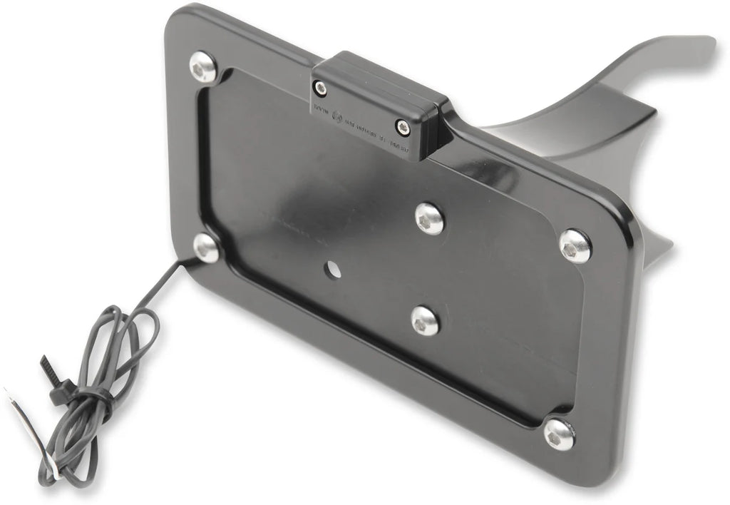 Accutronix Side Mount License Plate - Black LPF121HV-B - Main Product View