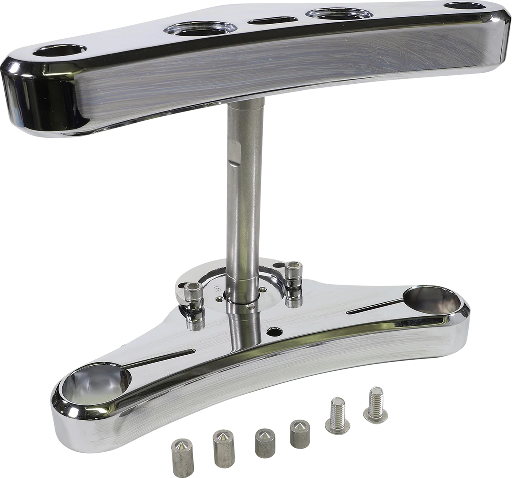 Accutronix Triple Tree - 41 mm - Chrome - Raked 5° - Elite Smooth TWR541-ESC - Main Product View