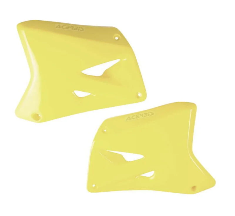 Acerbis 01-08 Suzuki RM125/RM250 Radiator Shroud - 02 RM Yellow - Main Product View