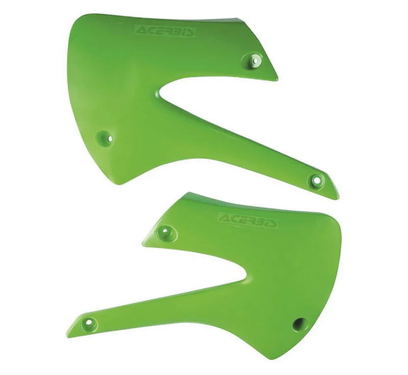 Acerbis 01-13 Kawasaki KX85/100/ 03-06 Suzuki RM100 Radiator Shroud - Green - Side View