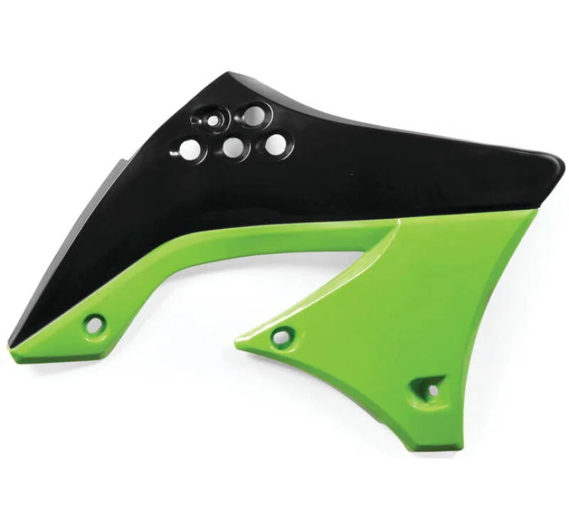 Acerbis 09-11 Kawasaki KX450F Radiator Shroud - Green - Detail View