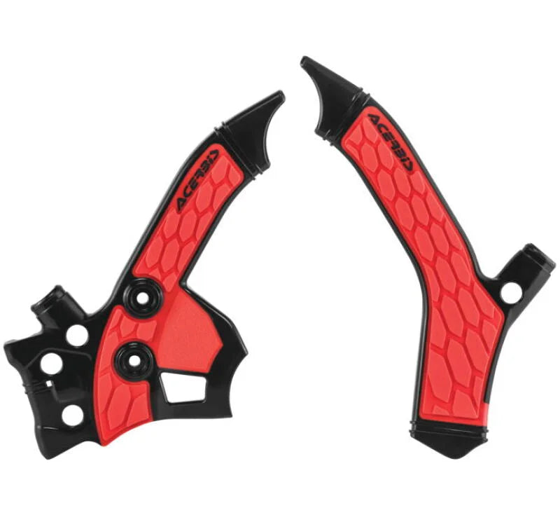 Acerbis 13-20 Honda CRF250L Frame Guards- X-Grip - Black/Red - Side View