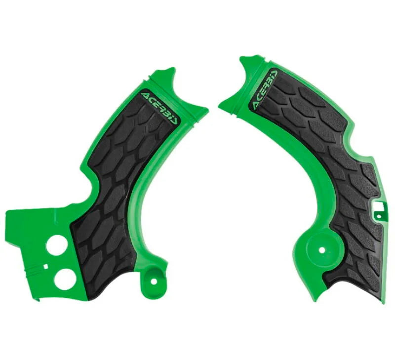 Acerbis 15-20 Kawasaki KX250F/ KX250 Frame Guard X Grip - Green/Black - Main Product View