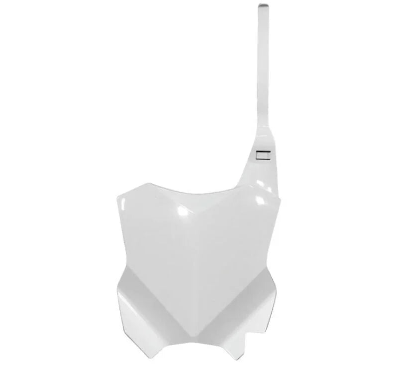 Acerbis 16-18 Kawasaki KX250F-450F/ 19-24 KX250-450/ 21-24 KX250X/450X Front Number Plate - White - Side View
