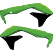 Load image into Gallery viewer, Acerbis 16-18 Kawasaki KX450F Radiator Shroud - Green/Black - Main Product View