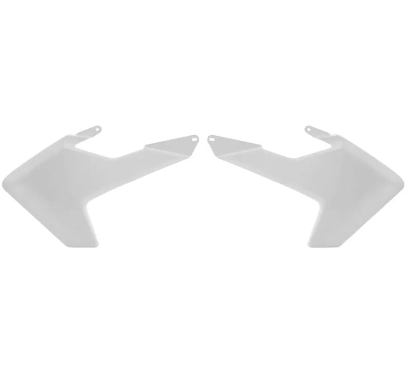 Acerbis 16-19 Husqvarna 125-501 TC/ FC/ TC/ TX/ FX/ TE/ FE Radiator Shroud - White - Side View