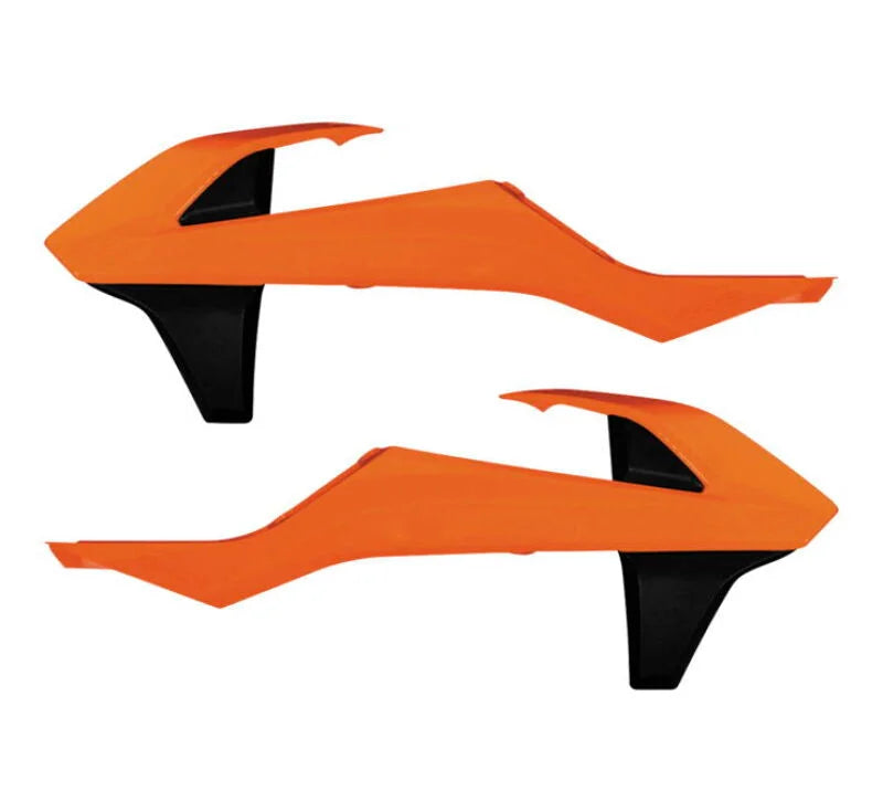 Acerbis 16-19 KTM 125-450 SX/ SX-F/ XC-F /XC/XC-W/ EXC Radiator Shroud - 16 Orange/Black - Main Product View