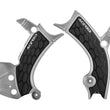 Load image into Gallery viewer, Acerbis 16-19 Yamaha YZ250F/YZ450F/YZ250FX/YZ450FX/WR250F/450F Frame Guards- X-Grip - Silver/Black - Main Product View