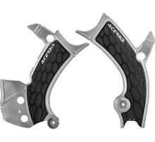 Load image into Gallery viewer, Acerbis 16-19 Yamaha YZ250F/YZ450F/YZ250FX/YZ450FX/WR250F/450F Frame Guards- X-Grip - Silver/Black - Main Product View