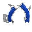 Load image into Gallery viewer, Acerbis 16-19 Yamaha YZ250F/YZ450F/YZ250FX/YZ450FX/WR250F/450F Frame Guards- X-Grip - Silver/Blue