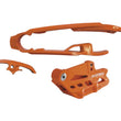 Load image into Gallery viewer, Acerbis 16-22 KTM 125-450 SX/SX-F/XC-F/ Husq 125-250/ 21-23 GasGas Chain Guide/Slider Kit - Orange - Side View