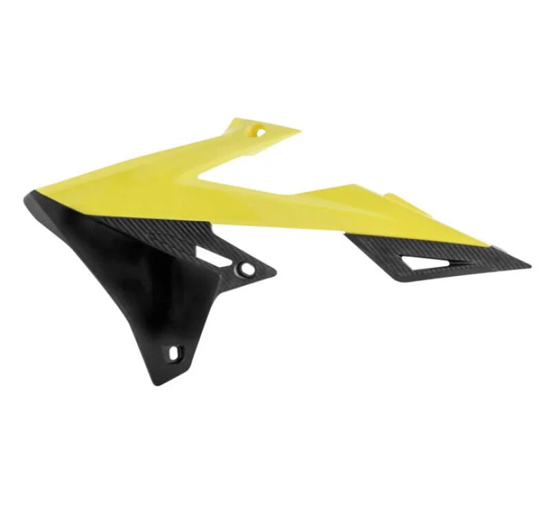 Acerbis 18+ Suzuki RMZ250/ RMZ450 Radiator Shroud - Yellow/Black - Side View