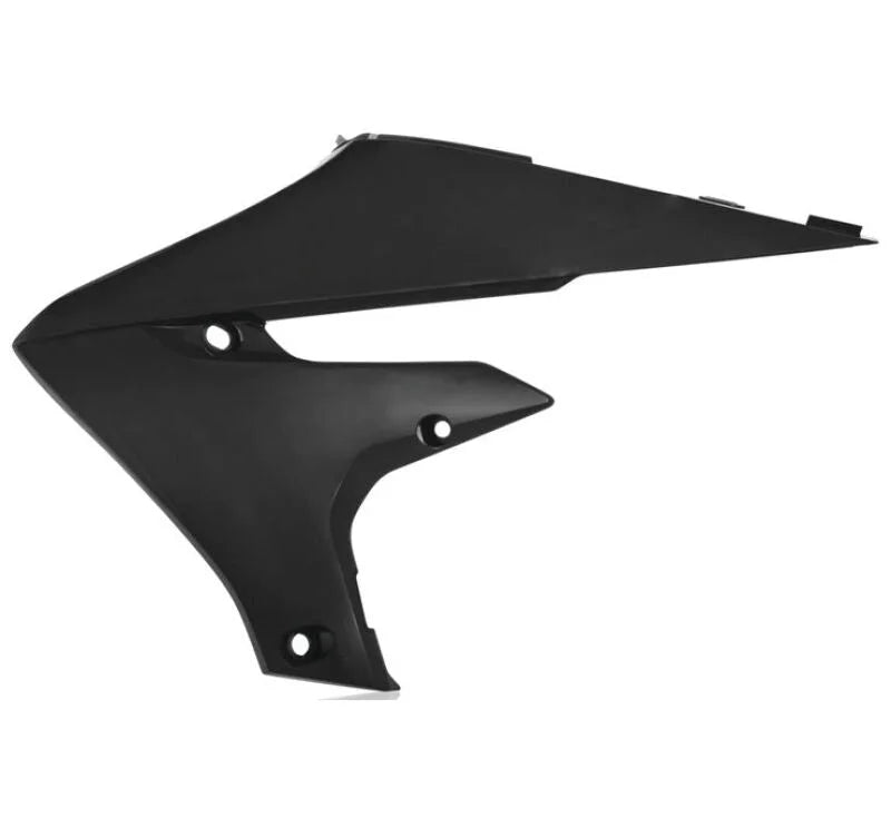 Acerbis 18+ Yamaha YZ250F/YZ450FX/WR450F/ YZ250FX/WR250F/ YZ450F Radiator Shroud - Black - Side View