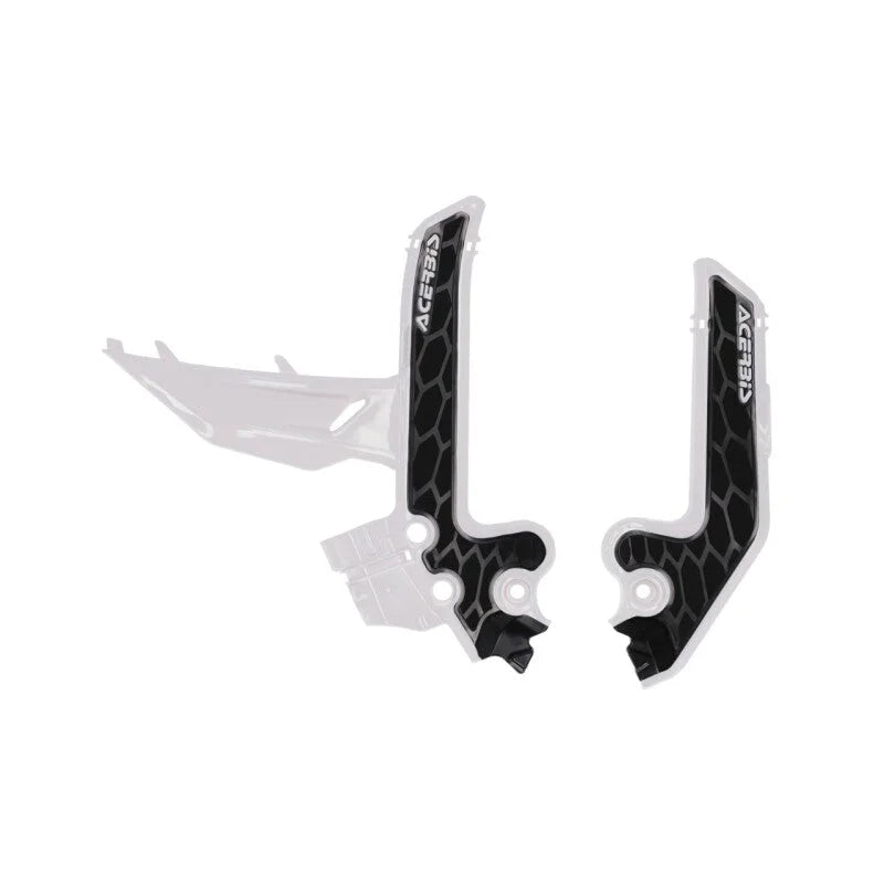 Acerbis 2025 KTM SX85/ GasGas MC85 Frame Guards- X-Grip - White/Black