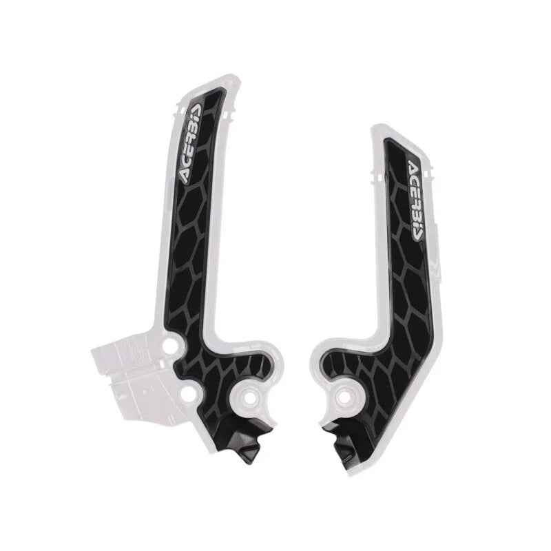 Acerbis 2025 KTM TC85 Frame Guards- X-Grip - White/Black