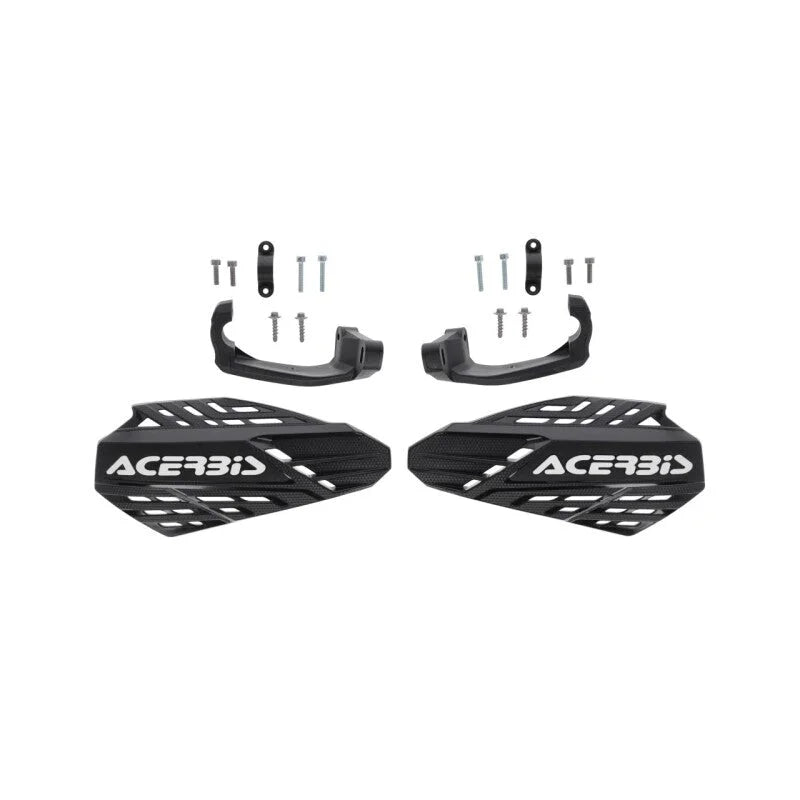 Acerbis Linear Vented Handguard - Black/White - Side View