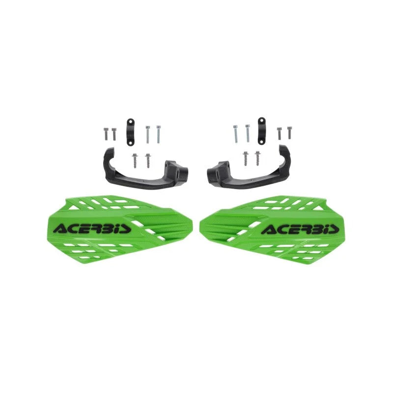 Acerbis Linear Vented Handguard - Green/Black - Detail View
