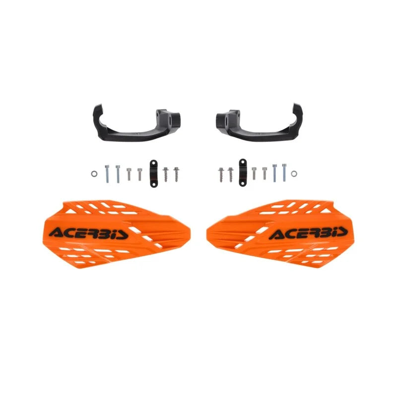 Acerbis Linear Vented Handguard - Orange/Black - Back View
