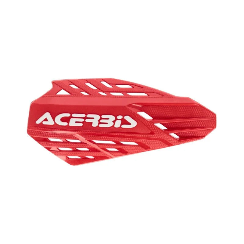 Acerbis Linear Vented Handguard - Red/White - Back View