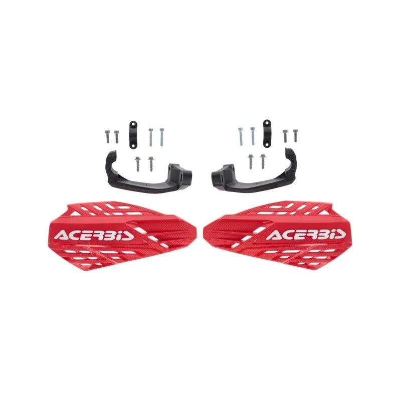 Acerbis Linear Vented Handguard - Red/White - Installation View